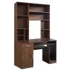 072 000088 9 Office bookcase-desk Acumen pakoworld melamine walnut 120x50x150cmOffice furniture > Working desk