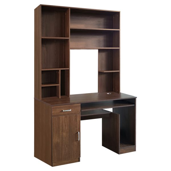 072 000088 9 Computer desk-bookcase Novelty pakoworld walnut 120x55x182cmOffice furniture > Working desk