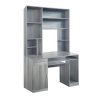 072 000089 5 Work desk professional right corner Denith pakoworld charcoal-walnut 220x180x75cmSPRING OFFERS