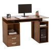 072 000090 11 Work desk professional right corner Denith pakoworld charcoal-walnut 220x180x75cmSPRING OFFERS