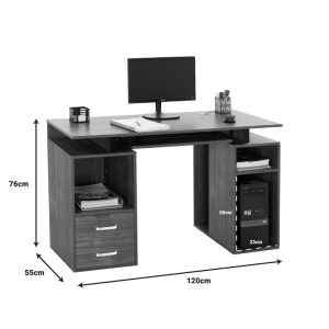 072 000090 3 9 Computer desk Liberion pakoworld walnut 120x55x76cmOffice furniture > Working desk