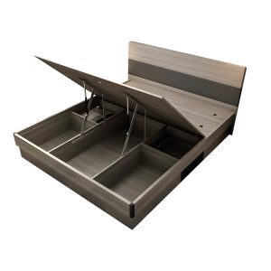 072 000093 2 4 Single storage bed Daizy pakoworld light walnut-grey 120x200cmIndoor furniture > Beds