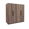 072 000098 12 Bookcase Tars pakoworld grey-black 60x24x146.5cmSPRING OFFERS