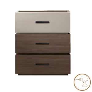 072 000106 13 Sonlen pakoworld bedside table in walnut-beige shade 60x40x66cmIndoor furniture > Bedside tables