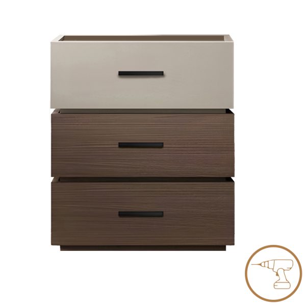 072 000106 13 Sonlen pakoworld bedside table in walnut-beige shade 60x40x66cmIndoor furniture > Bedside tables