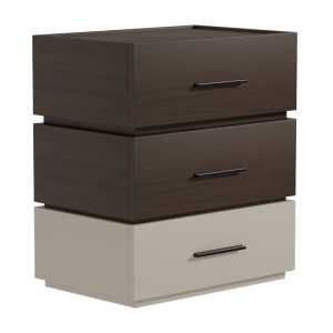 072 000106 2 10 Sonlen pakoworld bedside table in walnut-beige shade 60x40x66cmIndoor furniture > Bedside tables