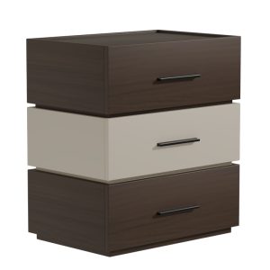 072 000106 3 10 Sonlen pakoworld bedside table in walnut-beige shade 60x40x66cmIndoor furniture > Bedside tables