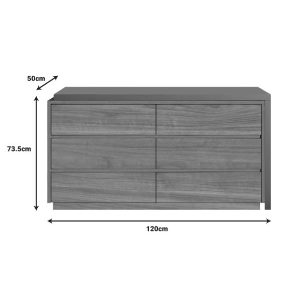 072 000108 3 5 Multifunctional desk with integrated drawer unit, Reaze pakoworld MDF in light walnut-anthracite color 120x50x73.5 cm.Office furniture > Working desk