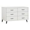 072 000116 7 Adrenile pakoworld mdf chest of drawers in natural shade and black metal leg 80x40x84cmIndoor furniture > Drawers-consoles