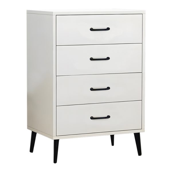 072 000118 10 Adrenile pakoworld mdf chest of drawers in white shade and black metal leg 80x40x84cmIndoor furniture > Drawers-consoles