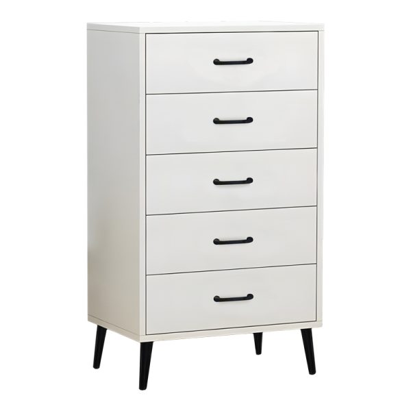 072 000120 2 Adrenile pakoworld mdf chest of drawers in white shade and black metal leg 80x40x114cmIndoor furniture > Drawers-consoles