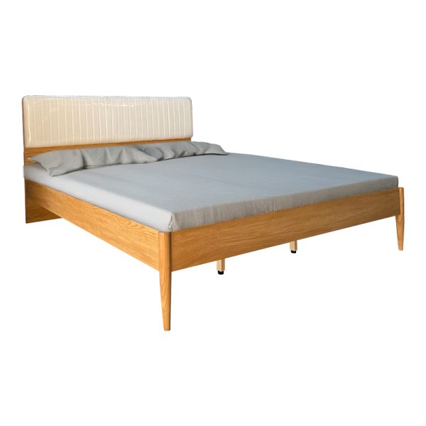 072 000126 4 Double bed Akva pakoworld mdf in natural color 150x200cmIndoor furniture > Beds