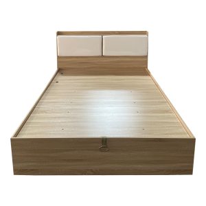 072 000127 3 6 Double bed Akvare pakoworld with storage mdf in natural color 150x200cmIndoor furniture > Beds