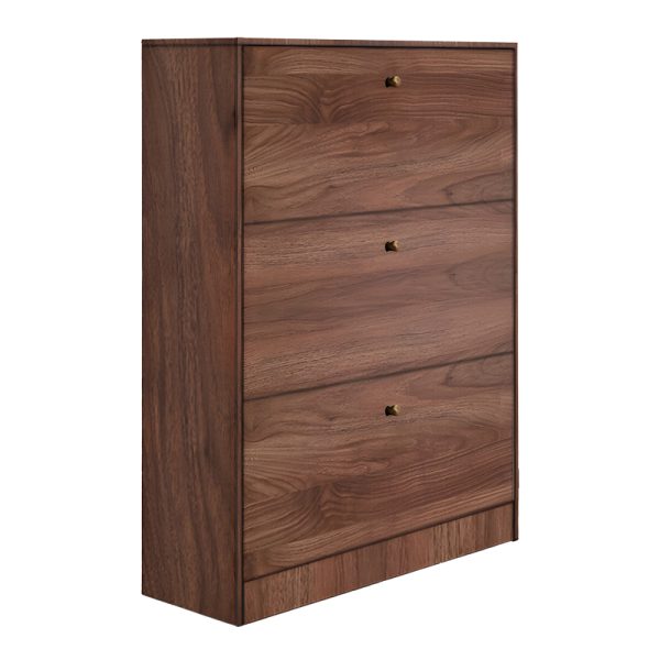 072 000131 4 Warat 3 shoe Cabinet pakoworld in walnut color 80x24x112cmIndoor furniture > Shoe storage cabinet & cupboards
