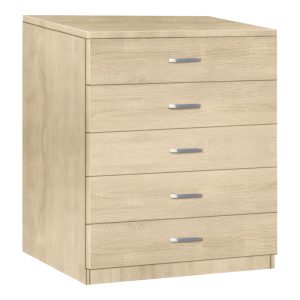 072 000132 11 Gioko pakoworld chest of drawers with 5 drawers in natural shade 80x40x100cmIndoor furniture > Drawers-consoles