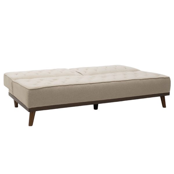 074 000007 2 3 Sofa bed Marco pakoworld in beige fabric 180x80x80cmIndoor furniture > Sofas-bed