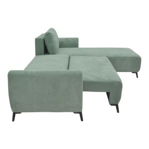074 000043 4 2 Three-seater sofabed with storage Settee Pakoworld fabric in mint color 286x204x93cmIndoor furniture > Cornered sofas
