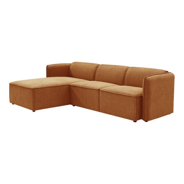 074 000052 2 3 Reversible corner sofa Soofa pakoworld orange fabric 270x163x74cmIndoor furniture > Cornered sofas