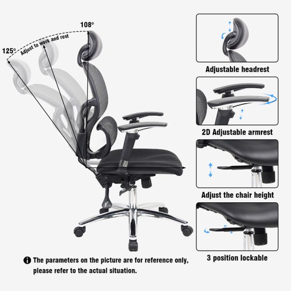 076 000008 4 3 Manager office chair Freedom pakoworld SUPREME QUALITY mesh-pu in black colourSPRING OFFERS