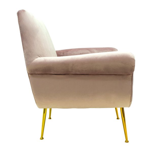 079 000021 2 2 Armchair Macel pakoworld velvet rotten apple-golden 79x71x89cmSPRING OFFERS