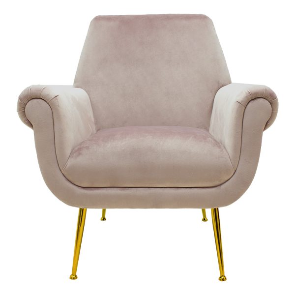 079 000021 3 2 Armchair Macel pakoworld velvet rotten apple-golden 79x71x89cmSPRING OFFERS