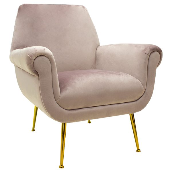 079 000021 5 Armchair Macel pakoworld velvet rotten apple-golden 79x71x89cmSPRING OFFERS