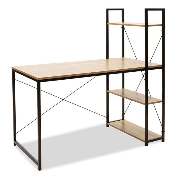 085 000003 13 Office tableRamon pakoworld reversible modern oak color with black metal frame 122x64x120cmOffice furniture > Working desk