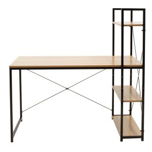 085 000003 3 10 Office tableRamon pakoworld reversible modern oak color with black metal frame 122x64x120cmOffice furniture > Working desk