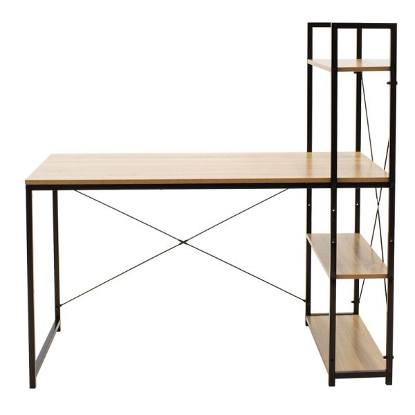 085 000003 3 10 Office tableRamon pakoworld reversible modern oak color with black metal frame 122x64x120cmOffice furniture > Working desk