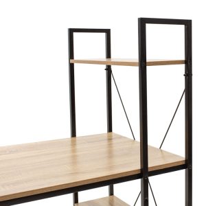 085 000003 4 10 Office tableRamon pakoworld reversible modern oak color with black metal frame 122x64x120cmOffice furniture > Working desk