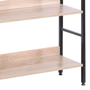 085 000022 3 8 Bookcase Elbo pakoworld natural-black steel 60x28x160cmIndoor furniture > Bookshelves