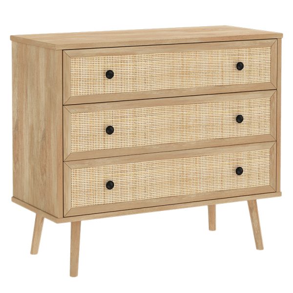 086 000003 17 Chest of 3 drawers Oslo pakoworld sonoma 90x39x79cmIndoor furniture > Drawers-consoles