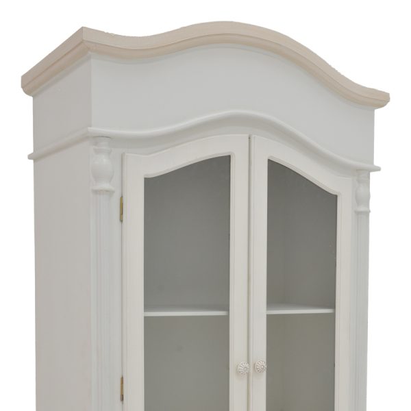 087 000007 2 5 Showcase Pazlen Inart antique white color mdf 74.5x39x190cmIndoor furniture > Showcases