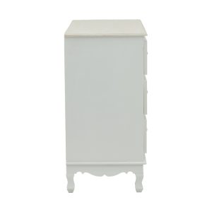 087 000008 3 6 Pazlen Inart chest of drawers antique white color mdf 80x40x80cmIndoor furniture > Drawers-consoles
