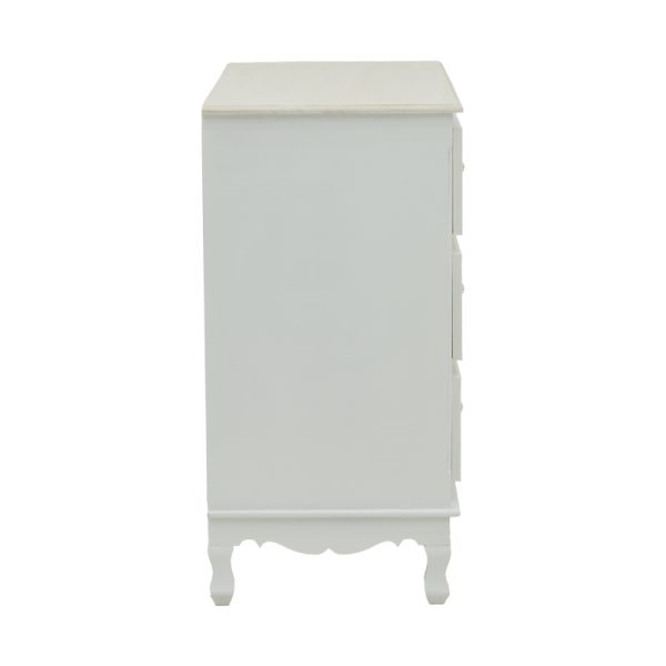 087 000008 3 6 Pazlen Inart chest of drawers antique white color mdf 80x40x80cmIndoor furniture > Drawers-consoles