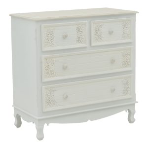 087 000008 9 Pazlen Inart chest of drawers antique white color mdf 80x40x80cmIndoor furniture > Drawers-consoles