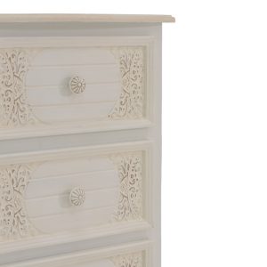 087 000009 4 5 Pazlen Inart bedside table antique white color mdf 40x34.5x82cmIndoor furniture > Bedside tables