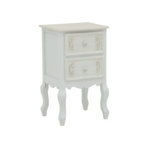 087 000010 15 Pazlen Inart bedside antique white color mdf 40x45x65cmIndoor furniture > Bedside tables