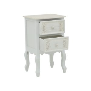 087 000010 2 12 Pazlen Inart bedside antique white color mdf 40x45x65cmIndoor furniture > Bedside tables