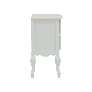 087 000010 3 12 Pazlen Inart bedside antique white color mdf 40x45x65cmIndoor furniture > Bedside tables
