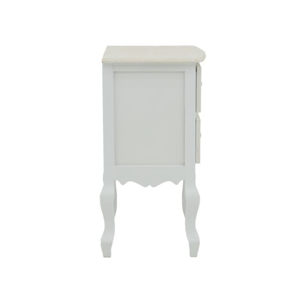 087 000010 3 12 Pazlen Inart bedside antique white color mdf 40x45x65cmIndoor furniture > Bedside tables