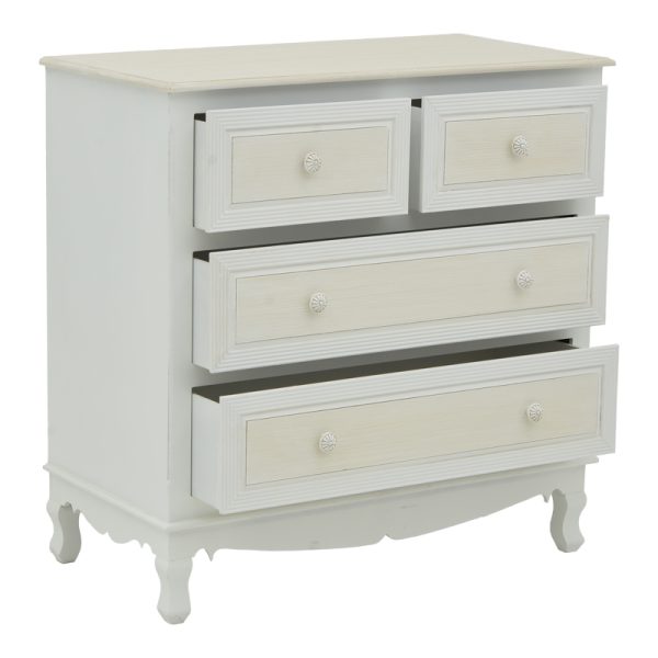 087 000013 2 2 Chest of drawers Joliene Inart natural-antique white color mdf80x40x80cmIndoor furniture > Drawers-consoles