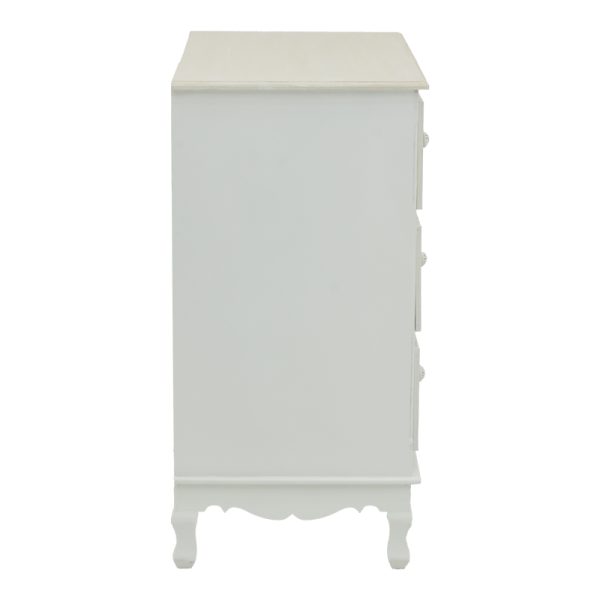 087 000013 3 2 Chest of drawers Joliene Inart natural-antique white color mdf80x40x80cmIndoor furniture > Drawers-consoles