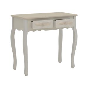 087 000015 2 5 Console Joliene Inart natural-antique white color mdf 80x40x75cmIndoor furniture > Entrance furniture