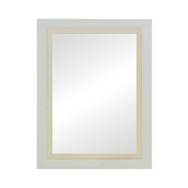 087 000016 4 Mirror Joliene Inart natural-antique white color mdf 60x80x2.1cm