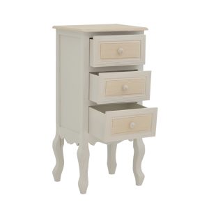 087 000018 2 2 Bedside table Joliene Inart natural-antique white color mdf 40x34.5x82cmIndoor furniture > Bedside tables