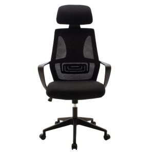 090 000004 3 3 Manager office chair Dolphin pakoworld with fabric mesh in black colourOffice furniture > Manager office chairs