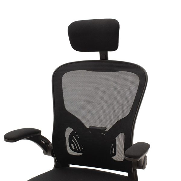 090 000010 4 6 Manager office chair Ergoline pakoworld with fabric mesh in black colourOffice furniture > Labor office chairs