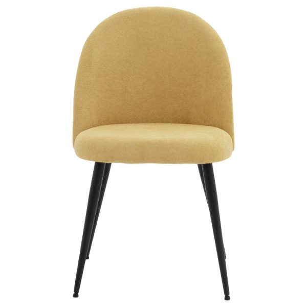 093 000020 3 6 Chair Graceful pakoworld velvet yellow-black metal legsIndoor furniture > Chairs