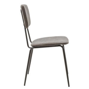 096 000009 3 3 Chair Tania pakoworld dark grey antique fabric-black legIndoor furniture > Chairs